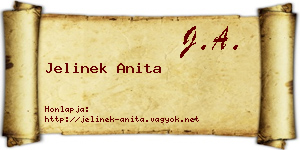 Jelinek Anita névjegykártya
